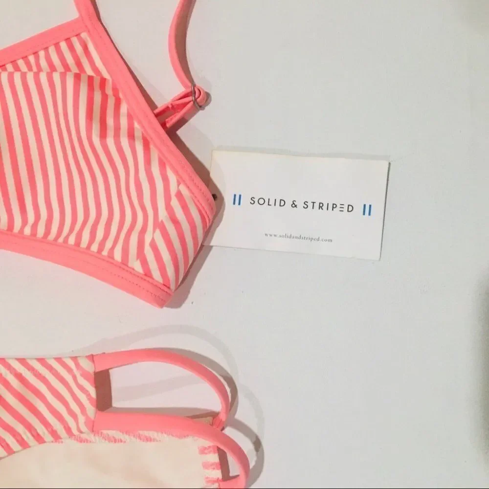 Solid & Striped Thea 2 piece Bikini Pink Stripe M